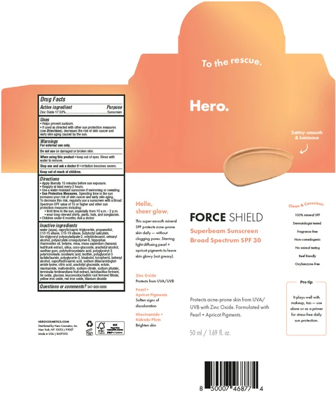 Hero Force Shield Superbeam Sunscreen SPF 30 Apricot 포장