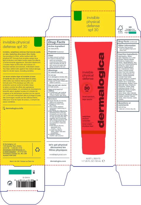 INVISIBLE PHYSICAL DEFENSE SPF30 packaging