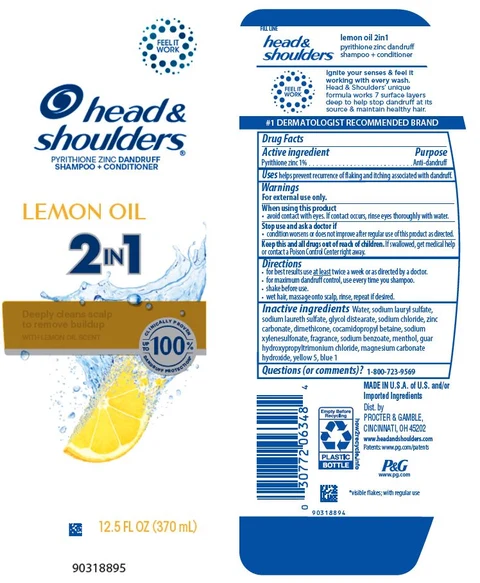 Head and Shoulders Lemon Oil 2in1 packaging
