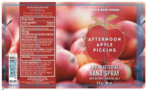 AntiBacterialHandSprayAfternoon Apple Picking 포장