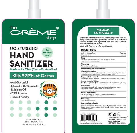The Creme Shop Cica Hand Sanitizer packaging