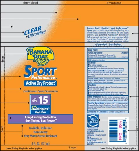Banana Boat Sport Performance SPF 15 포장