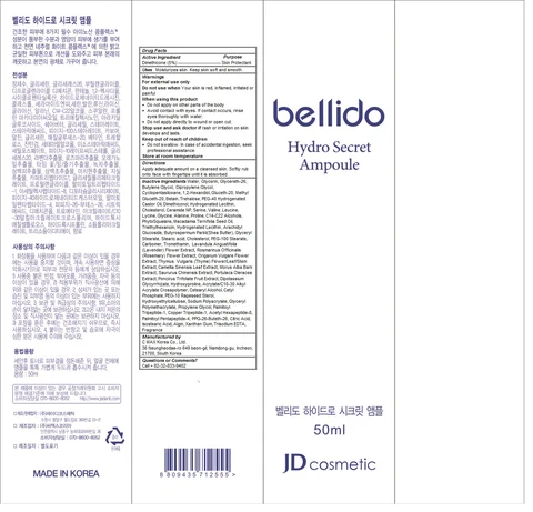 Bellido Hydro Secret Ampoule 포장