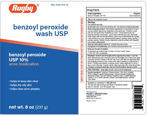 Rugby Benzoyl Peroxide WashAcne Medication 포장