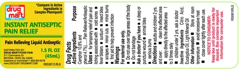DDM Instant Antiseptic Pain Relief 포장