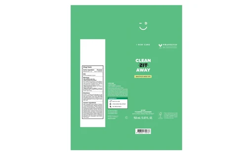 I DEW CARE CLEAN ZIT AWAY ACNE FOAMING CLEANSER 포장