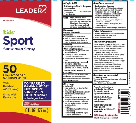 Leader Kids Sport Sunscreen SPF 50 packaging