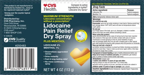 CVS Cold and Hot Pain Relief Dry packaging