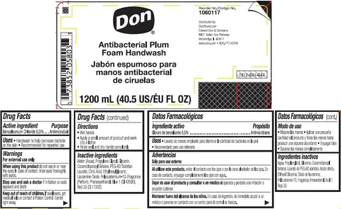 DON Antibacterial Plum Foam Handwash 포장
