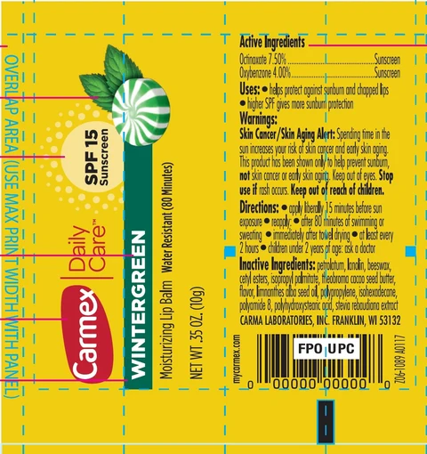 Carmex Daily Care Moisturizing Lip Balm Wintergreen SPF 15 포장