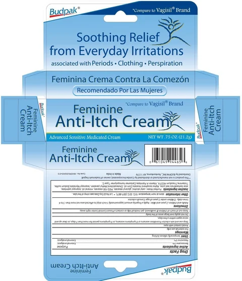 Budpak Feminine Anti-Itch packaging