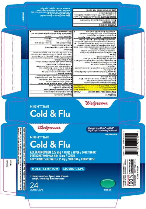Walgreens NightTime Cold and Flu packaging