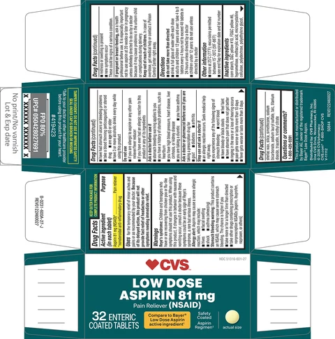 Aspirin 81 mgLow Dose 포장