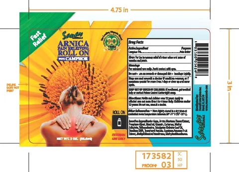 Sanar Naturals Arnica Pain Releiving Roll On with Camphor 포장