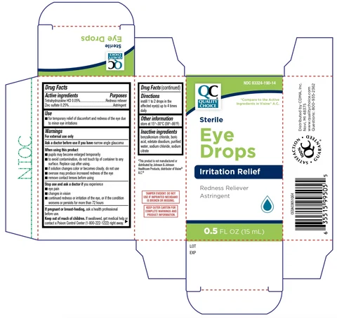 Quality Choice Eye Drops Irritation Relief 포장