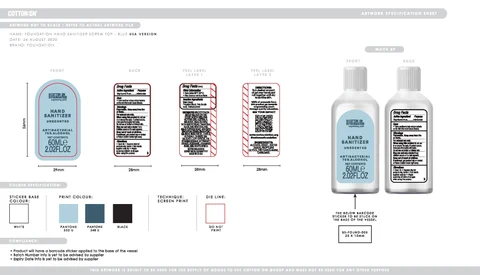 Hand Sanitizer packaging
