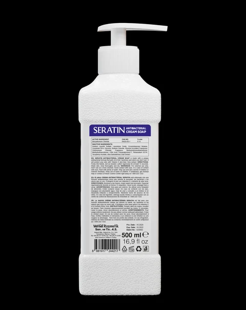 SERATIN Antibacterial soap 500 mL back