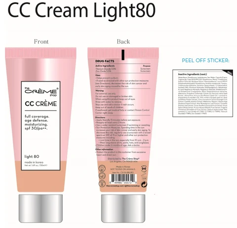 CC Cream Light80 packaging