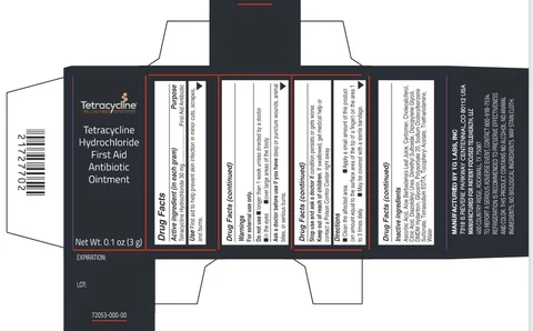 Tetracycline 3 percent a First Aid Antibiotic packaging