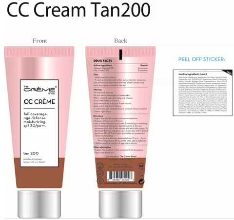 CC Cream Tan200 packaging