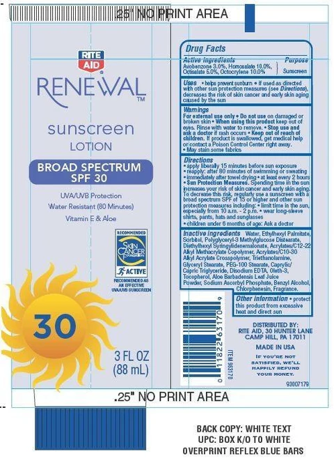 Rite Aid RENEWALSPF 30 packaging