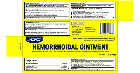 SHOPKO HEMORRHOIDAL 포장
