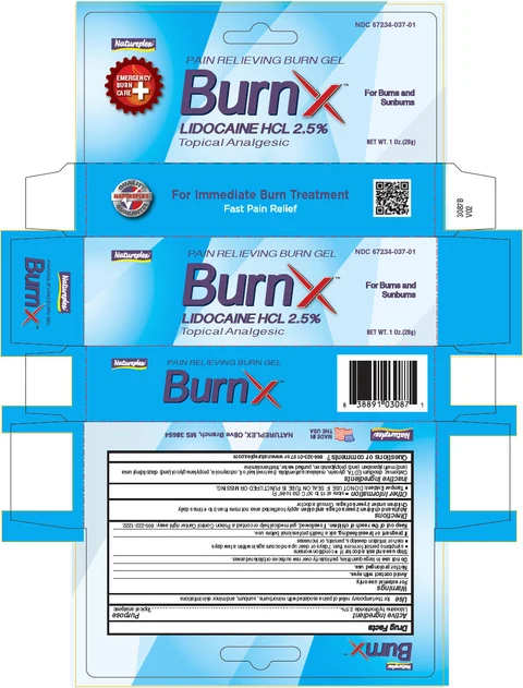 BurnX Pain Relieving Burn packaging