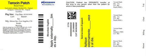 Terocin packaging