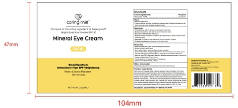 Caring mill Mineral Eye Cream 포장