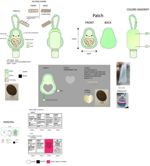 Justice Amazing Melon Scented Antibacterial Hand Sanitizer 포장