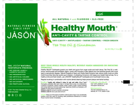 Jason Healthy Mouth Anticavity ,Tartar Control Tea Tree Oil and Cinnamon packaging
