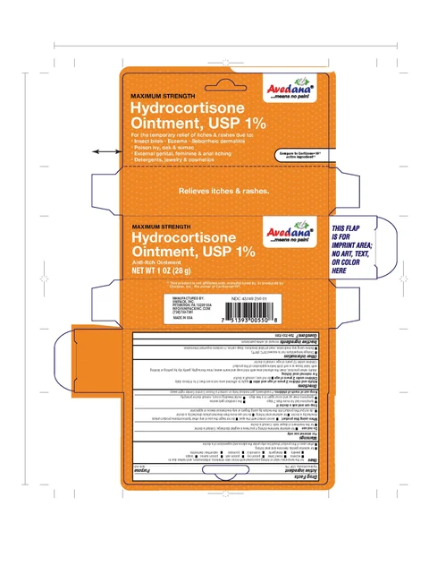 Avedana HydrocortisoneMaximum Strength 포장