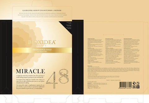 BIOXIDEA MIRACLE 48 EXCELLENCE GOLD MASK 포장
