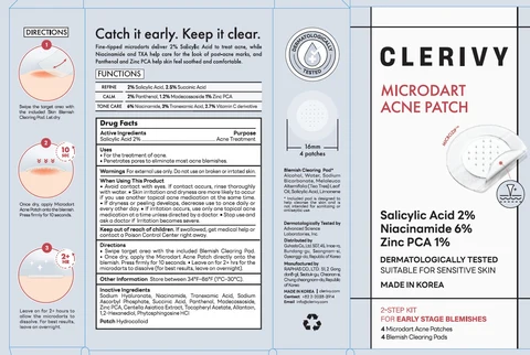 CLERIVY MICRODART ACNE packaging