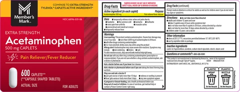 Acetaminophen packaging