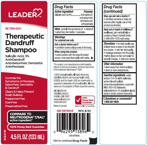 Leader Therapeutic DandruffAnti-Dandruff, anti-seborrheic dematitis and anti-psoriasis packaging