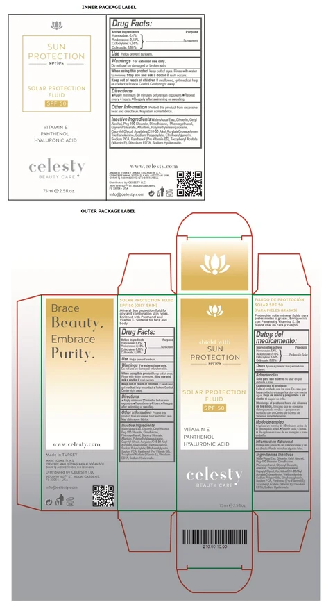 CelestySun Protection Series Solar Protection Fluid SPF 50 포장