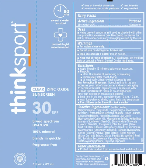 ThinksportSPF 30 packaging