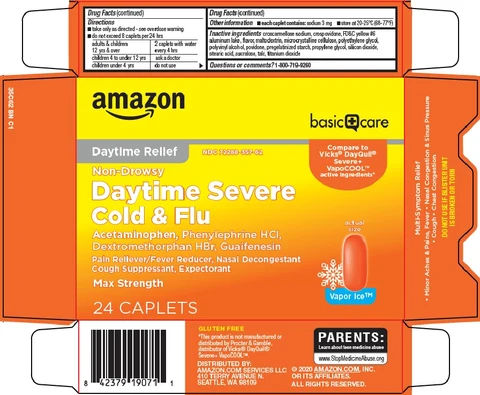 basic care daytime severe cold and flu 포장