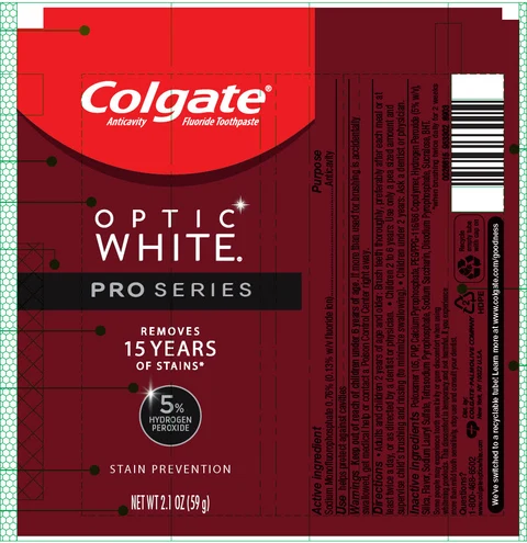 Colgate Optic White Pro Series Stain Prevention 포장