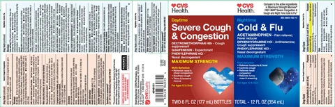 Daytime Mucus Relief Severe Congestion and Cough and Nighttime Cold and FluMaximum Strength 포장