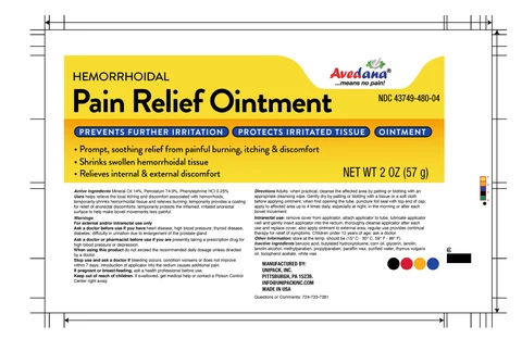 Avedana Hemorrhoidal Pain Relief 포장