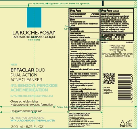 La Roche Posay Laboratoire Dermatologique Effaclar Duo Dual Action Acne Medication Cleanser packaging