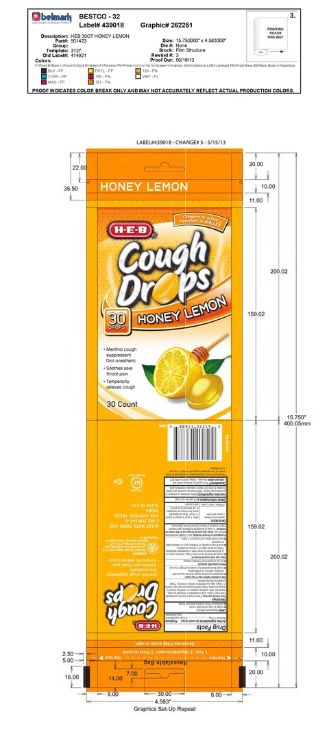 Honey Lemon Cough Drop 포장
