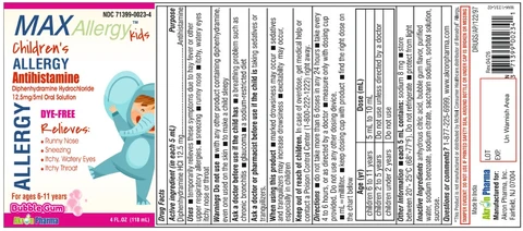 MAX ALLERGY KIDS packaging