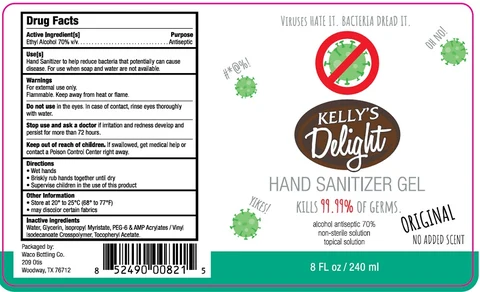 Kellys Delight Hand Sanitizer 포장