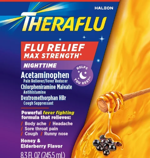 Theraflu Flu Relief Max Strength Nighttime packaging