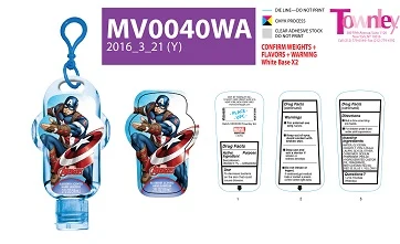 Blueberry Scented Hand SanitizerCaptain America 포장