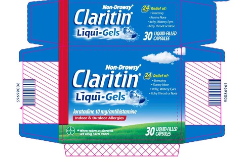 ClaritinLiqui-Gels 포장