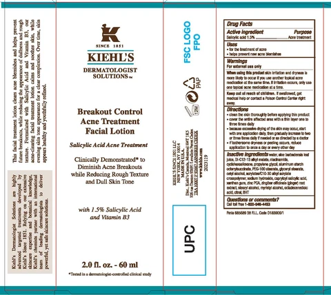 Kiehls Since 1851 Dermatologist Solutions Breakout Control Acne Treatment Facial 포장